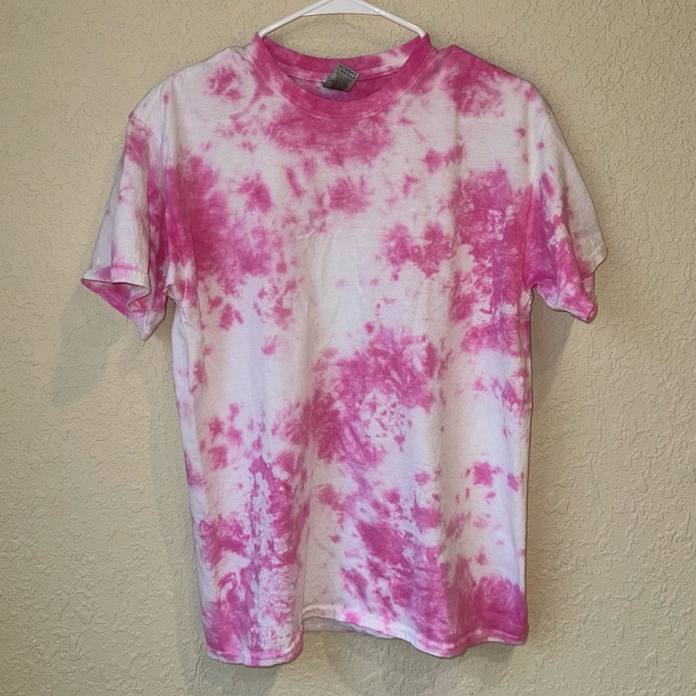 Pink and White Tie-Dye Tee
